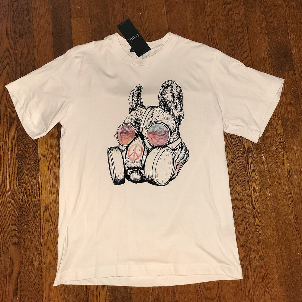NWT! Truth Unisex Dog-Peace White T-Shirt - M/Med